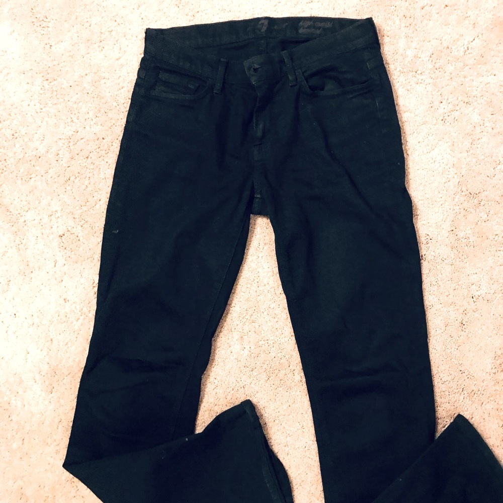 Jet black 7for all mankind jeans bootcut